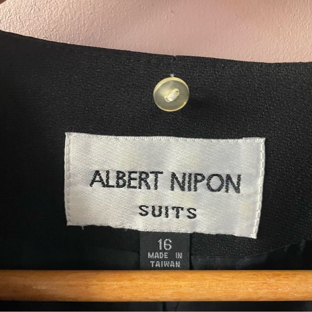 Vintage Albert Nipon Suits Black Polyester/Acetat… - image 4